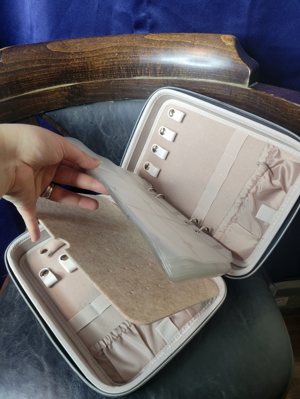Compact Pink Travel Jewelry Organizer Case!